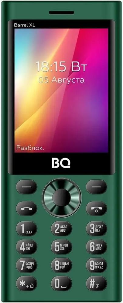 Кнопочный телефон BQ BQ-2832 Barrel XL (зеленый)