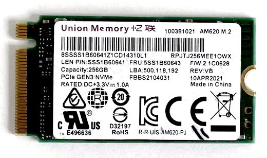 SSD накопитель Union Memory AM620 M.2 256GB RPJTJ256MEE1OWX (уценка)