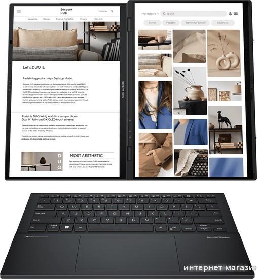 Рабочая станция ASUS Zenbook 14 Duo OLED UX8406MA-QL141W