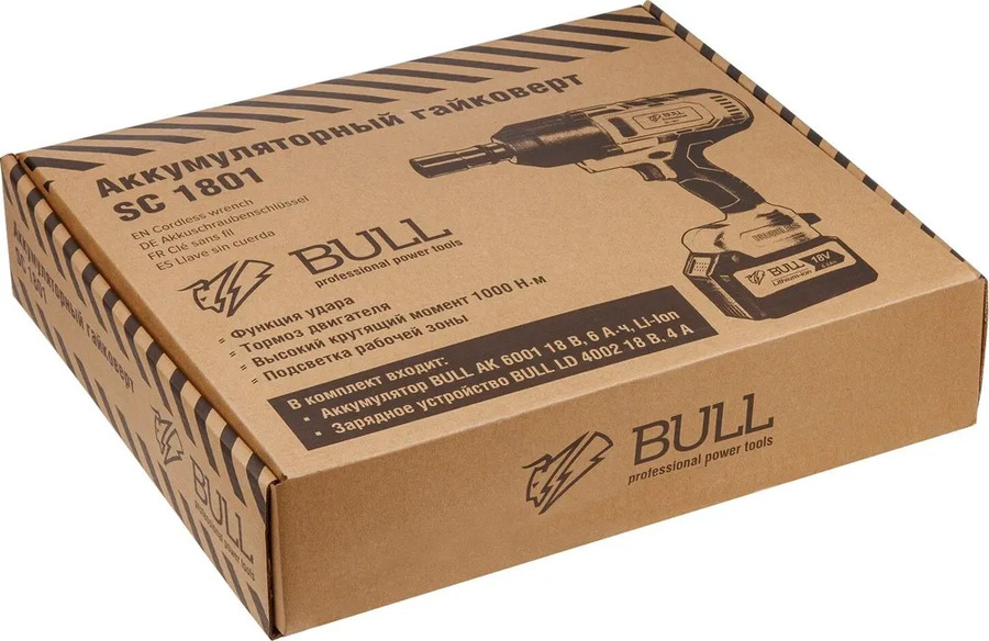 Гайковерт Bull SC 1801 (без АКБ)
