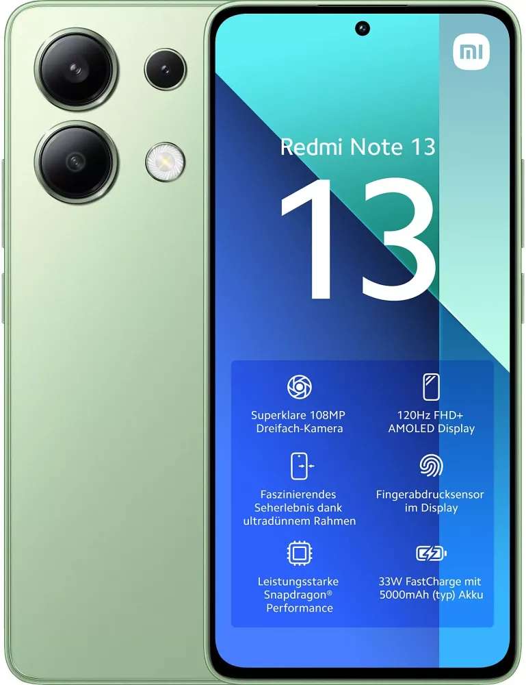 Смартфон Xiaomi Redmi Note 13 6GB/128GB с NFC международная версия (мятно-зеленый)