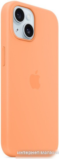 Чехол для телефона Apple MagSafe Silicone Case для iPhone 15 Plus (апельсиновый сорбет)