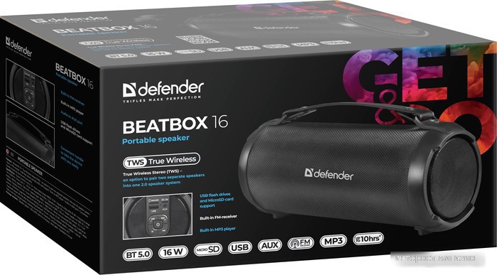 Беспроводная колонка Defender Beatbox 16