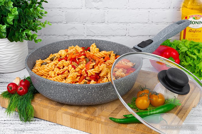 Сковорода Elan Gallery Гармония вкуса 120593 (серый мрамор)
