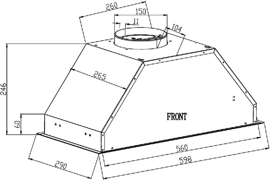 Кухонная вытяжка Schtoff Polar 60 (нержавеющая сталь)