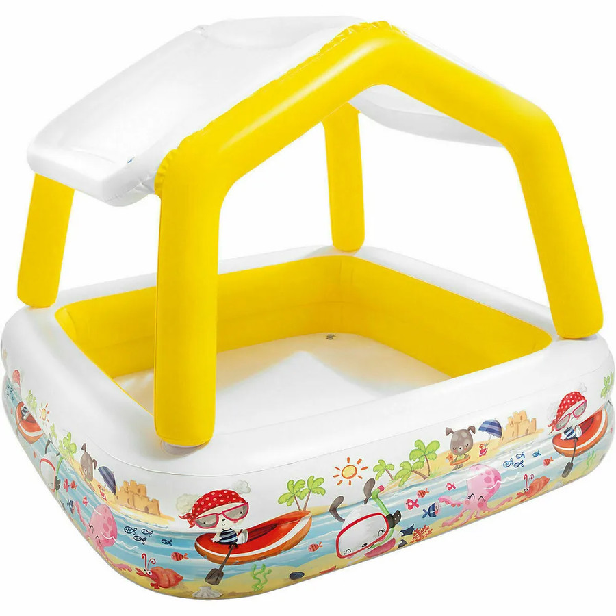 Надувной бассейн Intex Sun Shade 57470 (157x122, желтый)