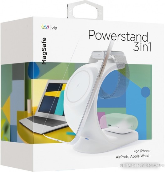 Беспроводное зарядное VLP Powerstand 3 in 1 (белый)
