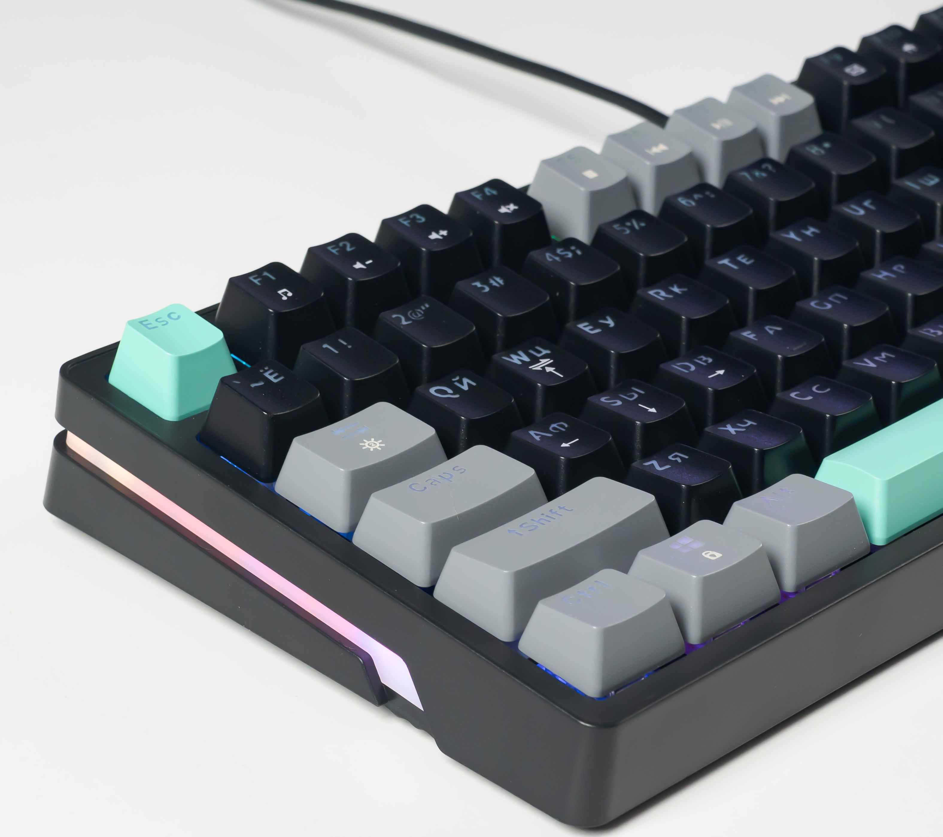 Клавиатура JEGG ZA99 Black Grey Green (TNT Yellow)