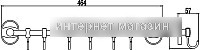 Планка с крючками Savol S-008206