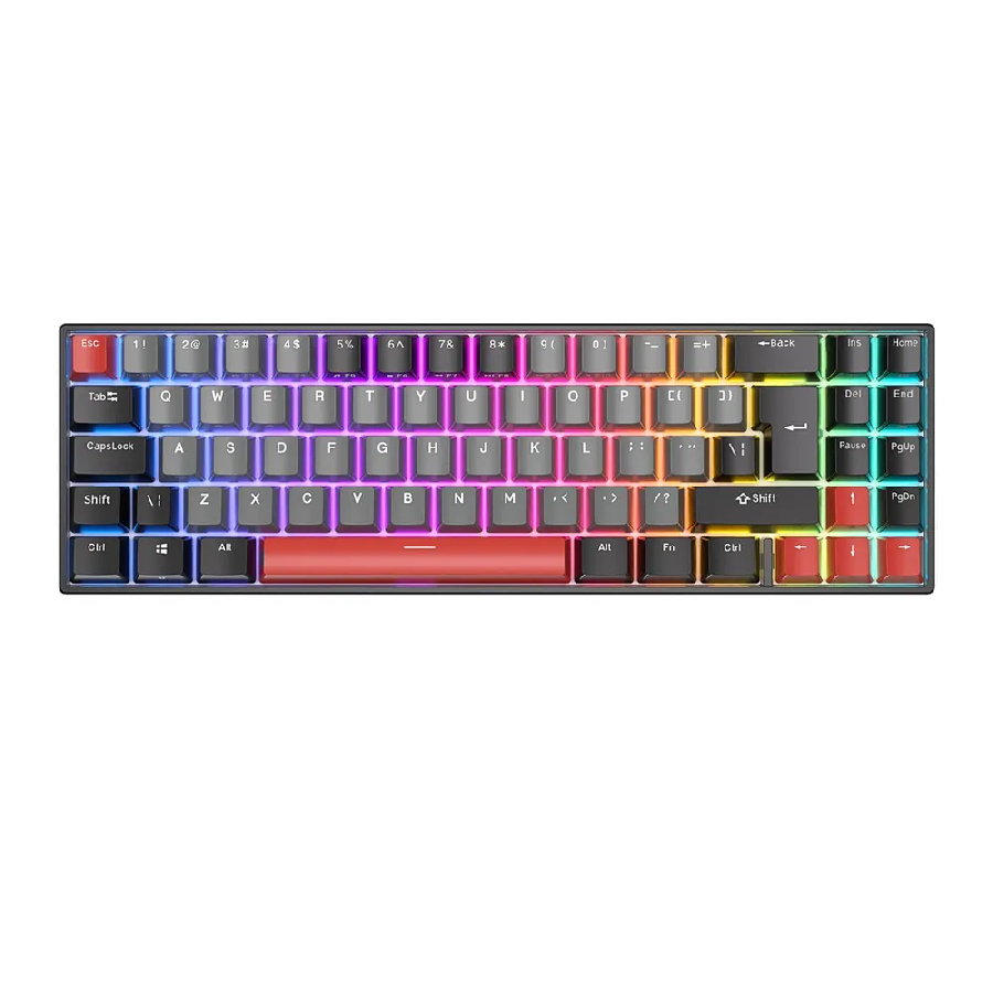 Беспроводная клавиатура Royal Kludge RK71 ISO RGB (черный, RK Red)