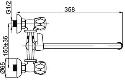 Смеситель Rubineta R-1 Globo (K)