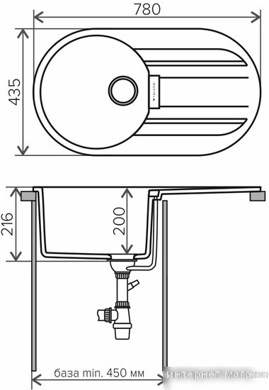 Кухонная мойка Tolero Loft TL-780 (сафари)