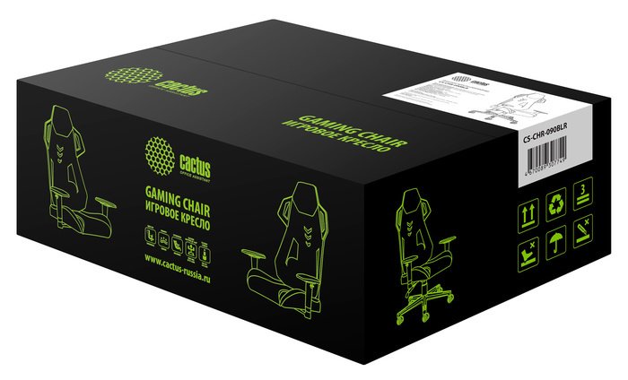 Кресло CACTUS CS-CHR-090BLR (черный/красный)