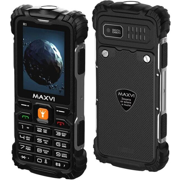Кнопочный телефон Maxvi R1 (черный)