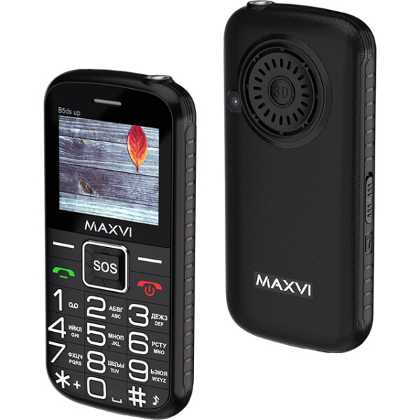 Кнопочный телефон Maxvi B5ds (черный)