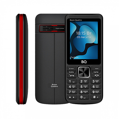 Кнопочный телефон BQ-Mobile BQ-2455 Boom Quattro (черный)