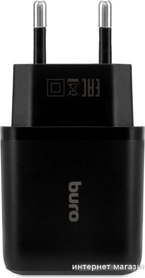 Сетевое зарядное Buro BUWH1 (черный)