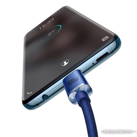 Кабель Baseus Crystal Shine USB Type-C - USB Type-C (2 м , синий)