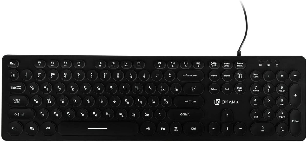 Клавиатура Oklick 420MRL (черный)