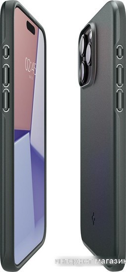 Чехол для телефона Spigen Thin Fit для iPhone 15 Pro ACS06690 (зеленый)