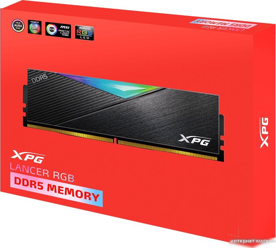 Оперативная память ADATA XPG Lancer RGB 2x16ГБ DDR5 8000 МГц AX5U8000C3816G-DCLARBK