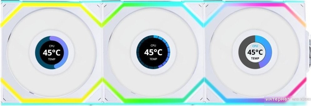 Комплект вентиляторов для корпуса с контроллером Lian Li Uni Fan SL 120 Wireless LCD G99.12SLLCD1W3W.R0