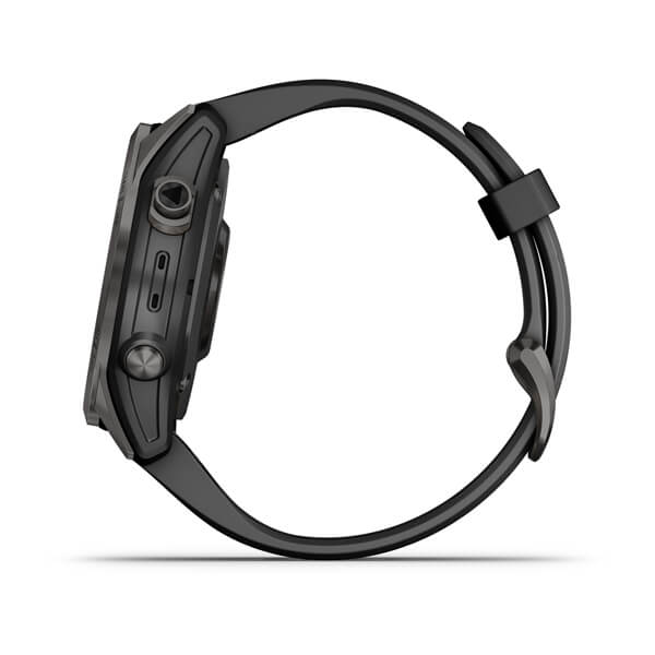 Умные часы Garmin Fenix 7S Sapphire Solar 42 мм (серый карбон/черный)