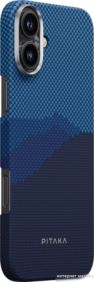 Pitaka StarPeak Tactile Woven для iPhone 16 (темно-синий)