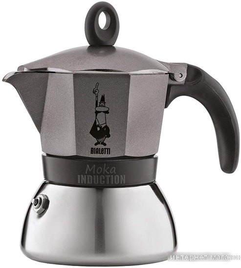 Гейзерная кофеварка Bialetti Moka Induction Express Antracite (3 порции)