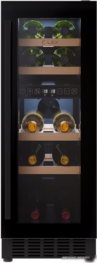 Винный шкаф LEX LWD3017BL Dual Zone