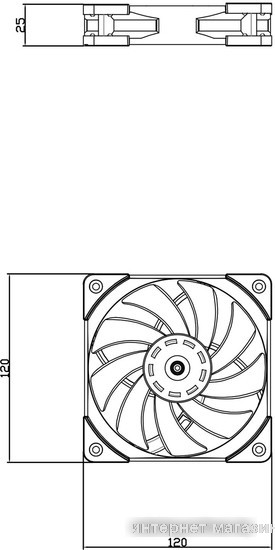 Вентилятор для корпуса Thermalright TL-C12-W