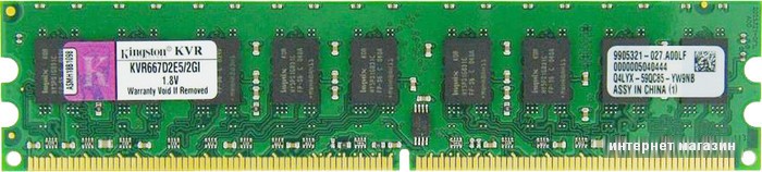 Оперативная память Kingston ValueRAM 2GB DDR2 PC2-5300 [KVR667D2E5/2GI]