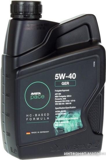 Моторное масло Avista pace GER 5W-40 1л
