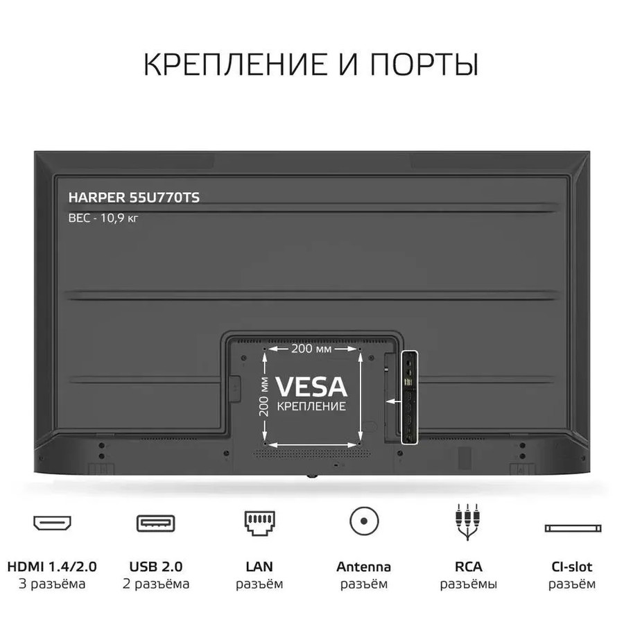 Телевизор Harper 55U770TS