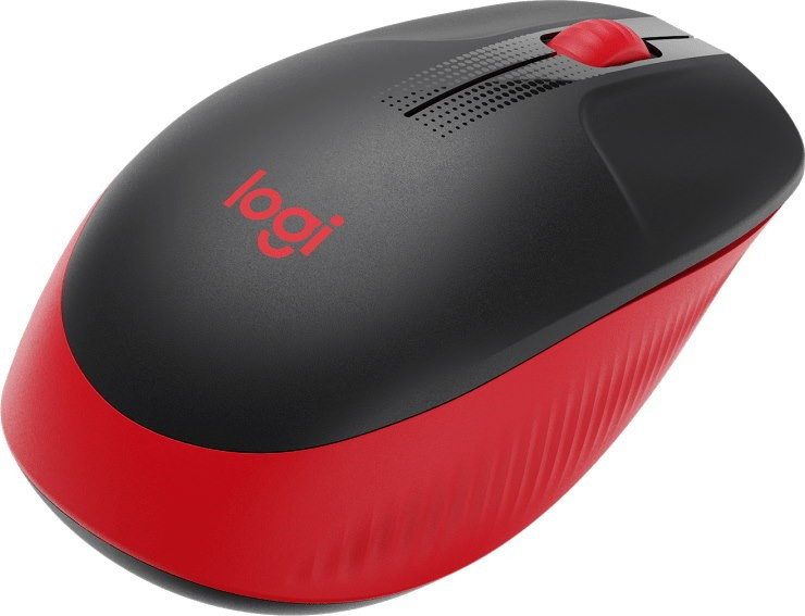 Мышь Logitech M190 (черный/красный)