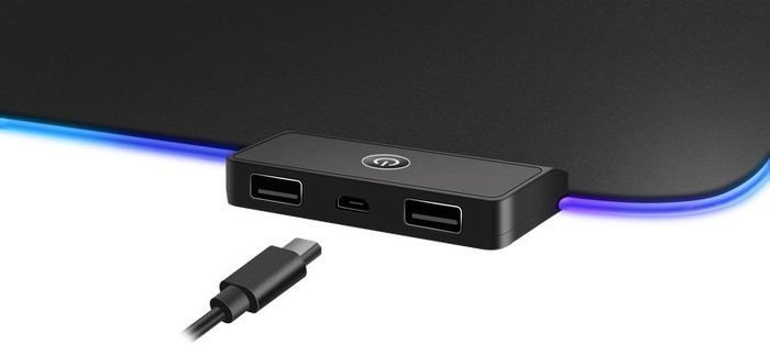 Коврик для стола Defender Black XXL Hub Light