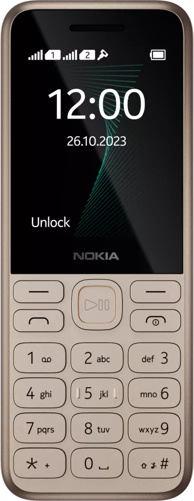 Кнопочный телефон Nokia 130 (2023) Dual SIM ТА-1576 (золотистый)