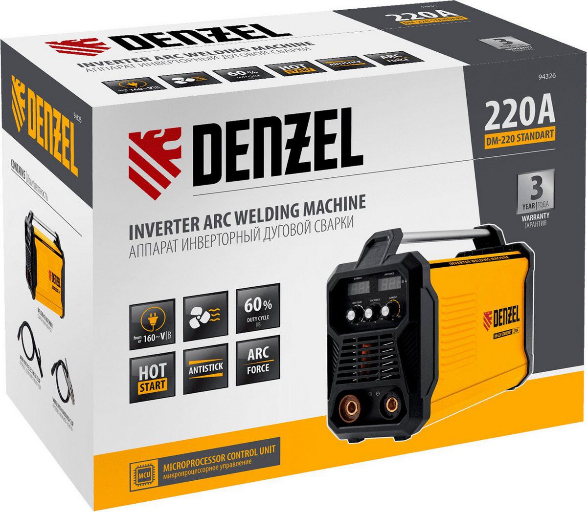 Сварочный инвертор Denzel DM-220 Standart