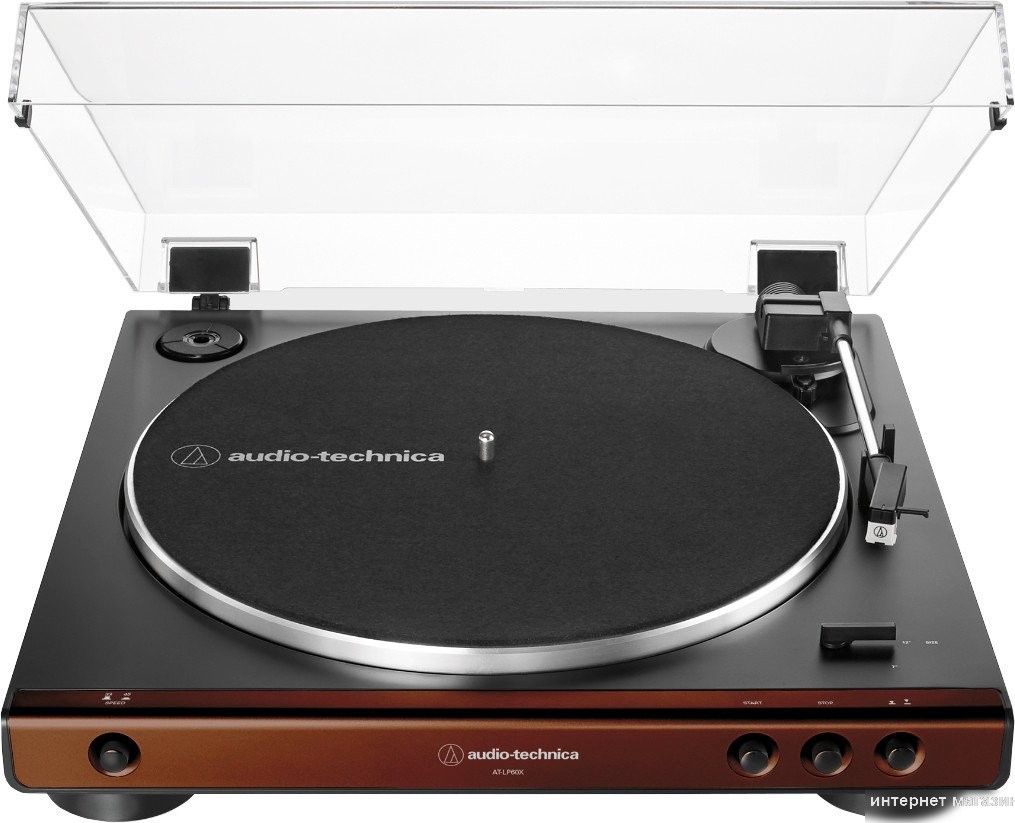 Виниловый проигрыватель Audio-Technica AT-LP60X Brown