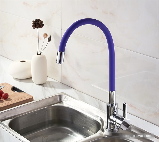 Смеситель Ledeme H98 L4898-8 (фиолетовый/хром)