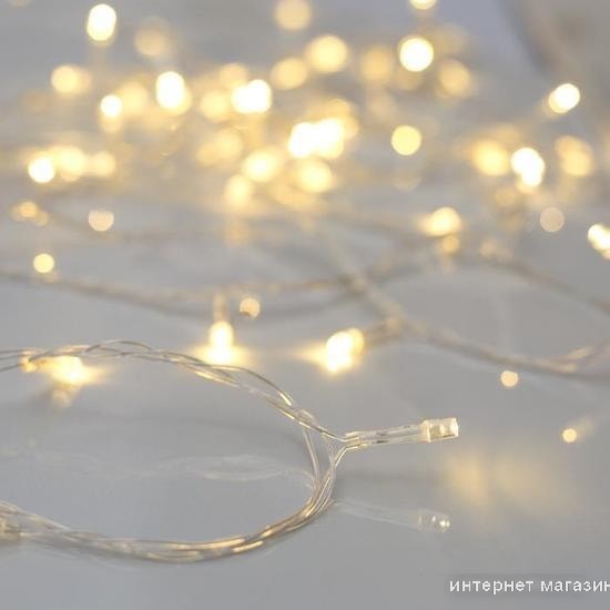 Гирлянда Luazon Нить 50 LED 5м (теплый белый) 3556757
