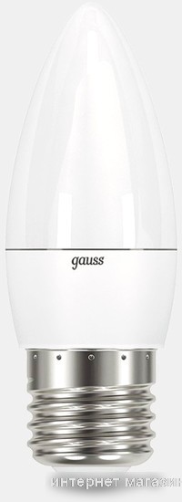 Светодиодная лампочка Gauss LED-M-7-C37-3000K-Е27 630lm 10302172