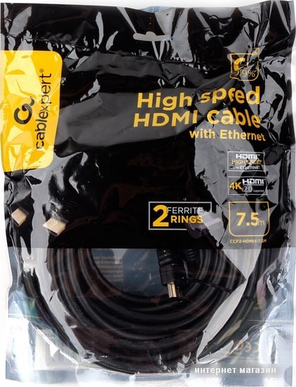 Кабель Gembird CCF2-HDMI4-7.5M (7.5 м, черный)