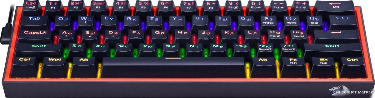 Клавиатура Redragon Fizz (Redragon Melt-Gold, черный/красный)