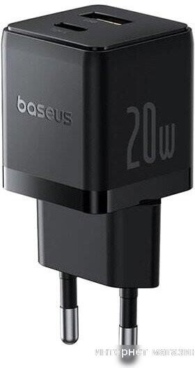 Сетевое зарядное Baseus Palm Fast Charger C+U 20W EU P10111608113-01 (черный)