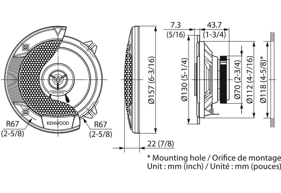 Коаксиальная АС Kenwood KFC-S1366