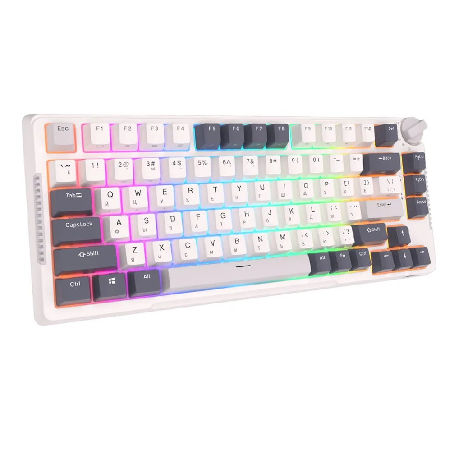 Беспроводная клавиатура Royal Kludge RK-H81 RGB (белый, RK Cyan)