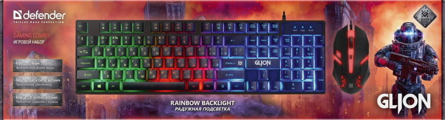 Клавиатура + мышь Defender Glion C-123