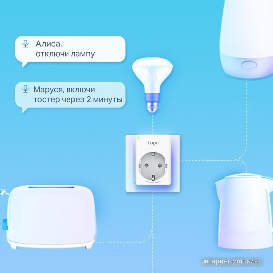 Умная розетка TP-Link Tapo P100 (2 шт)