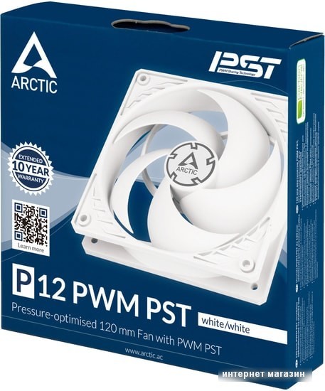 Вентилятор для корпуса Arctic P12 PWM PST ACFAN00170A (белый)